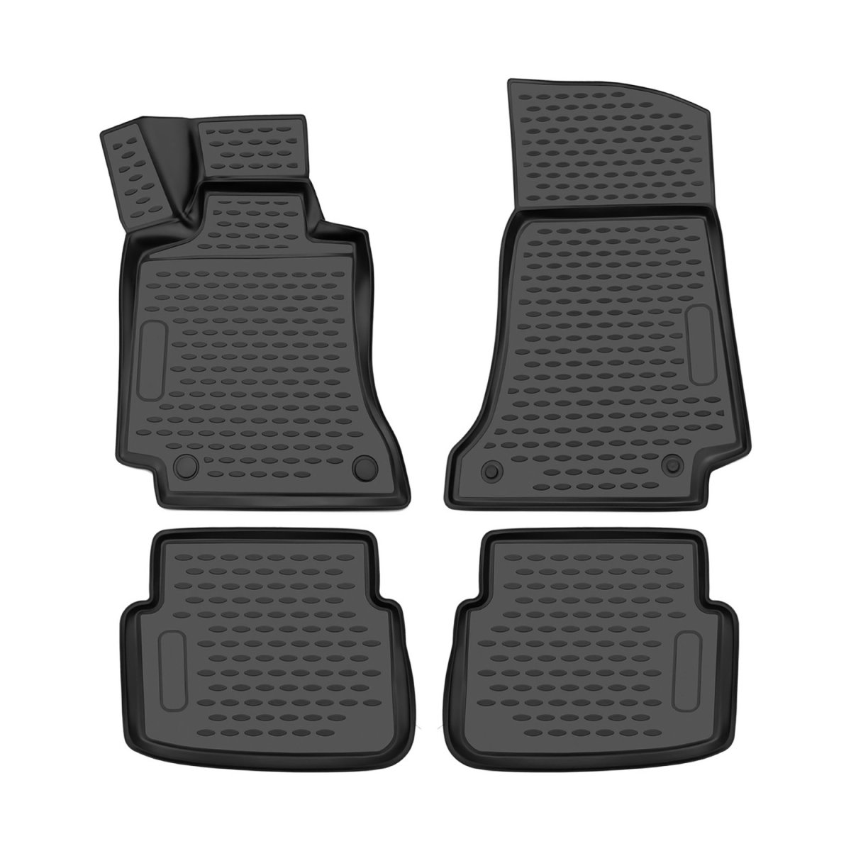 Mercedes C Class Floor Mats - Omac - Rubber TPE - Black - 2017 Mercedes C Class Floor Mats - Omac - Rubber TPE - Black - 2017